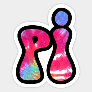 Tie Dye Pi Sticker